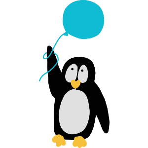 Penguin With A Balloon 