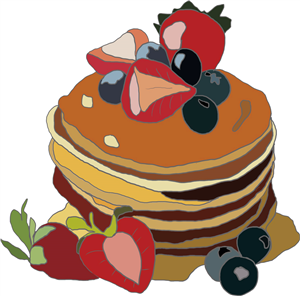 Fruit Pancake Stack 