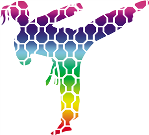 Abstract Karate Kick