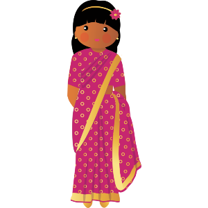 Cute Asian girl wearing a Sari