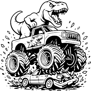 Dinosaur Monster Truck Smash