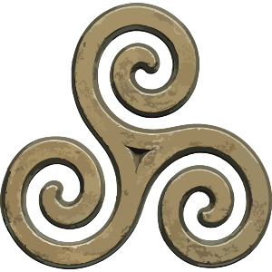 Celtic Triskelion Triple Spiral Symbol Design