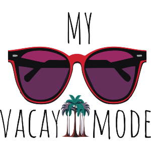 Vacation Mode With Sunglasses And Palms