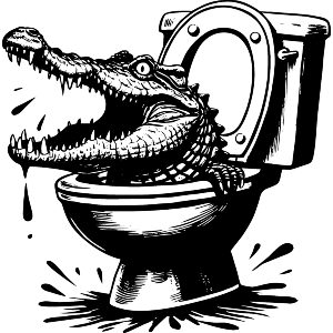 Crocodile In Toilet