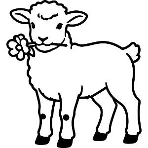 Lamb with Flower