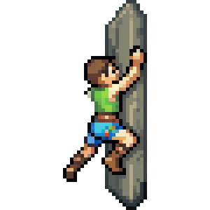 Rock Climbing Pixel Art