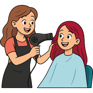 Hair Stylist & Client