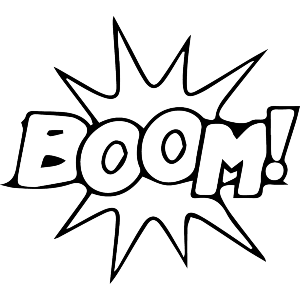 Boom! Comic Style Action Bubble