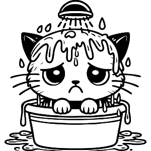 Cat Bath Time