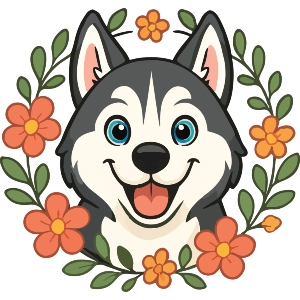 Husky Floral Wreath