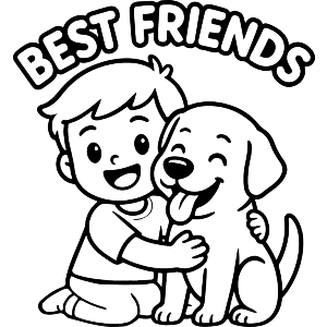 Best Friends Boy & Dog