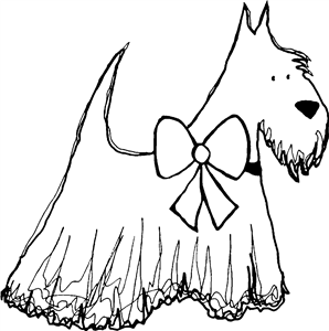 Scottie Dog With Bow