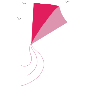 Pink Kite Flying High