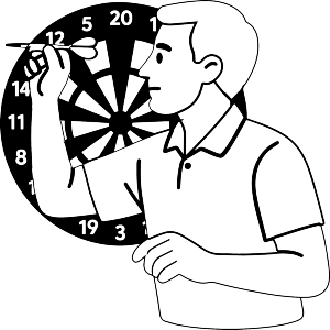 Darts Player in Action