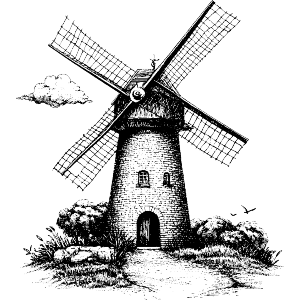 Windmill on Landscape