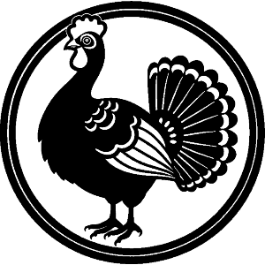 Turkey in Circle Frame