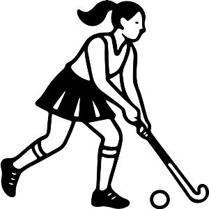 Girl Playing Hockey