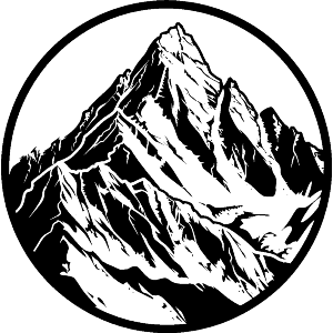 Mountain Range in Circle Frame