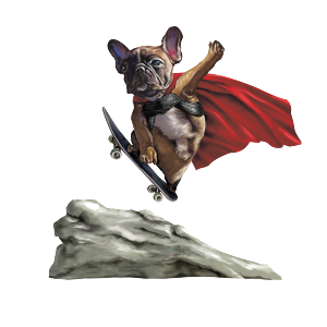 Heroic Dog Skater Leap