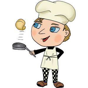 Chef Flipping Pancake