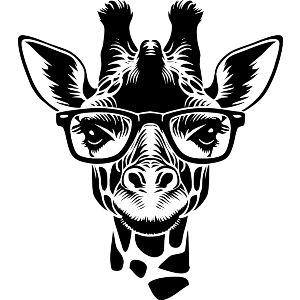 Giraffe Wearing Glasses