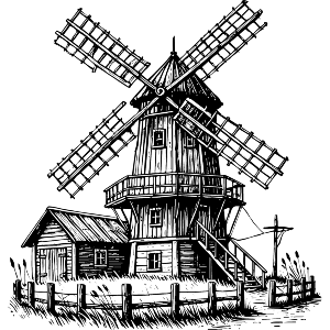 Rustic Windmill