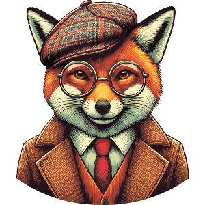 Fox Wearing Tweed Suit