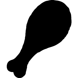 Chicken Drumstick Food Silhouette
