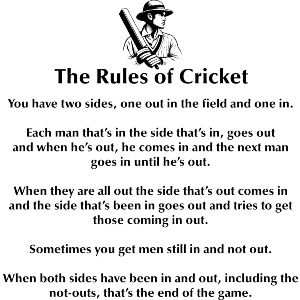 Funny Cricket Rules