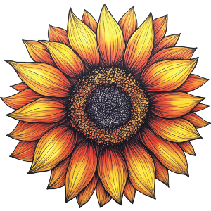 Vibrant Sunflower Head