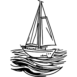 Sail Boat At Sea