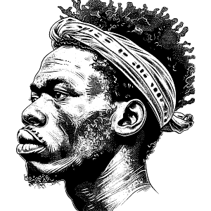 African Man Side View