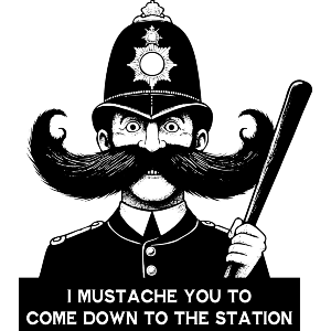 Funny Policeman Mustache
