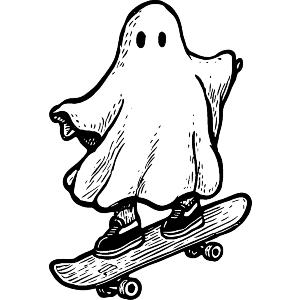 Ghost on Skateboard