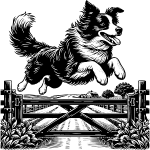 Border Collie Farm Gate