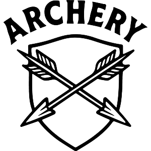 Archery Crossed Arrows And Shield Symbol