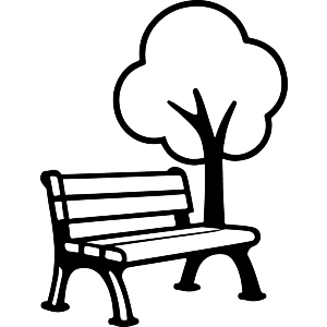 Peaceful Park Bench and Tree