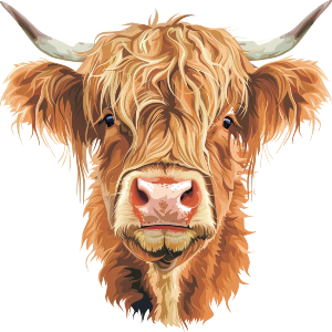 Highland Cow Head