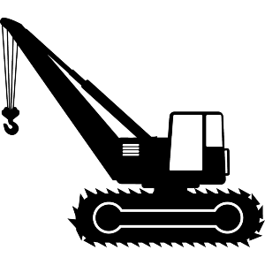 Tracked Crane Silhouette