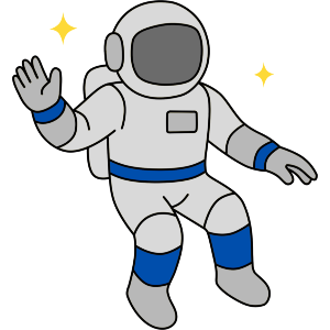 Astronaut floating in space