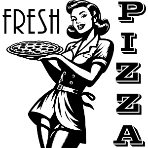 Retro Pizza Girl