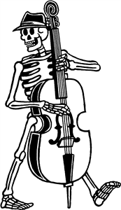 Skeleton With Double Bass