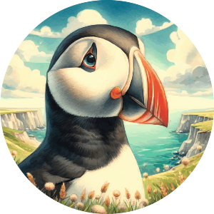 Puffin Bird Portrait