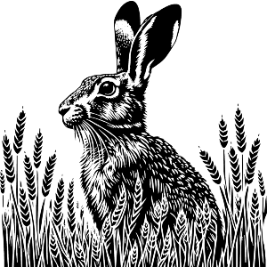 Hare In Wheat Field