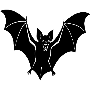 Scary Vampire Bat With Open Wings