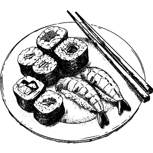 Sushi on a Plate 