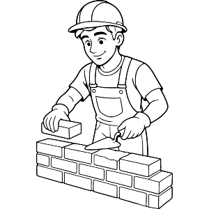 Bricklayer Working