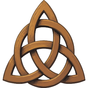 Celtic Triquetra Triple Knot Symbol Design