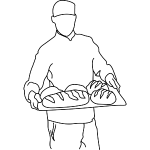 Baker with Tray