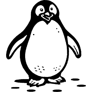 Penguin Waddling on the Ice